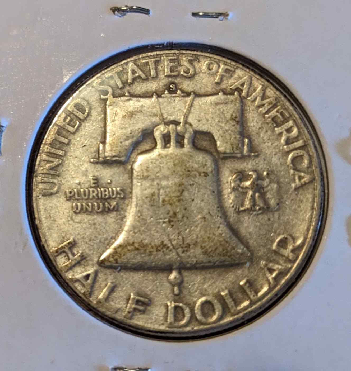 1951 S Franklin Half Dollar coin featuring Liberty Bell design.