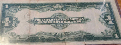 1923 US Large Silver Certificate with blue seal and ornate design.