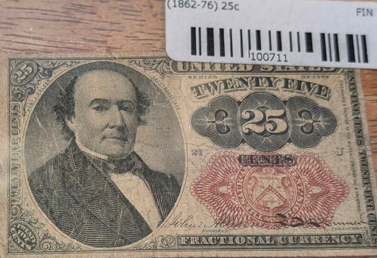 Historical US fractional currency from 1874, 10 cents bill, 5th issue, collectible item.