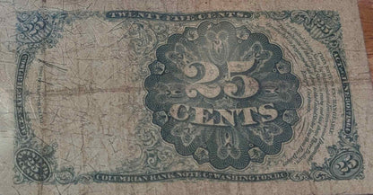 1874 US 10 cents fractional currency, 5th issue, fine condition.