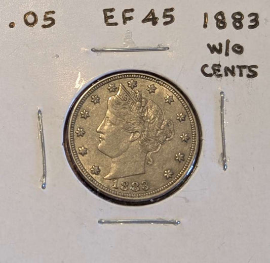 1883 Liberty Head Nickel collectible coin with iconic design.