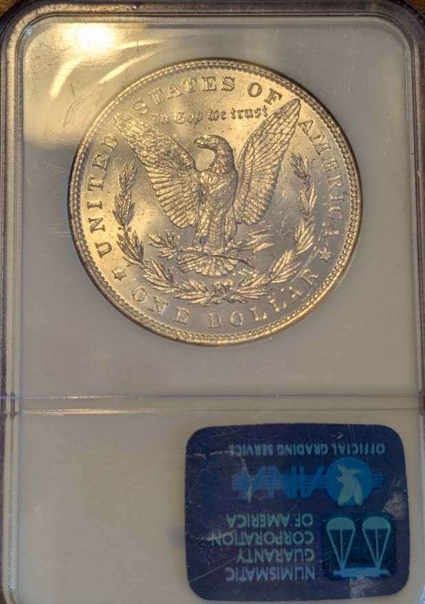 1882 MORGAN SILVER DOLLAR	MS62