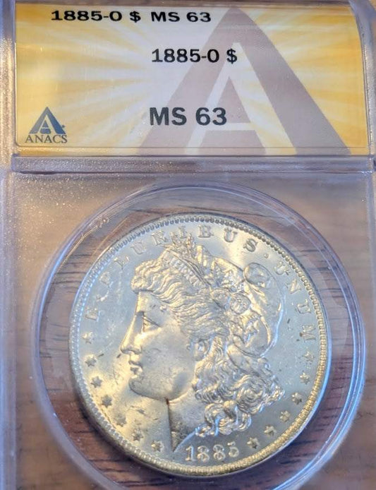 1885 O Morgan Silver Dollar, mint condition, exquisite collectible coin.