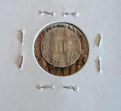 1853 silver three-cent piece (fine)