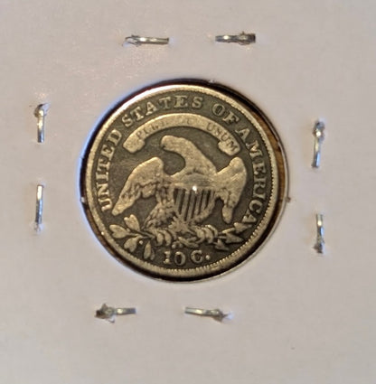 1832 Capped Bust Dime in fine condition showing eagle design and 10 cents mark