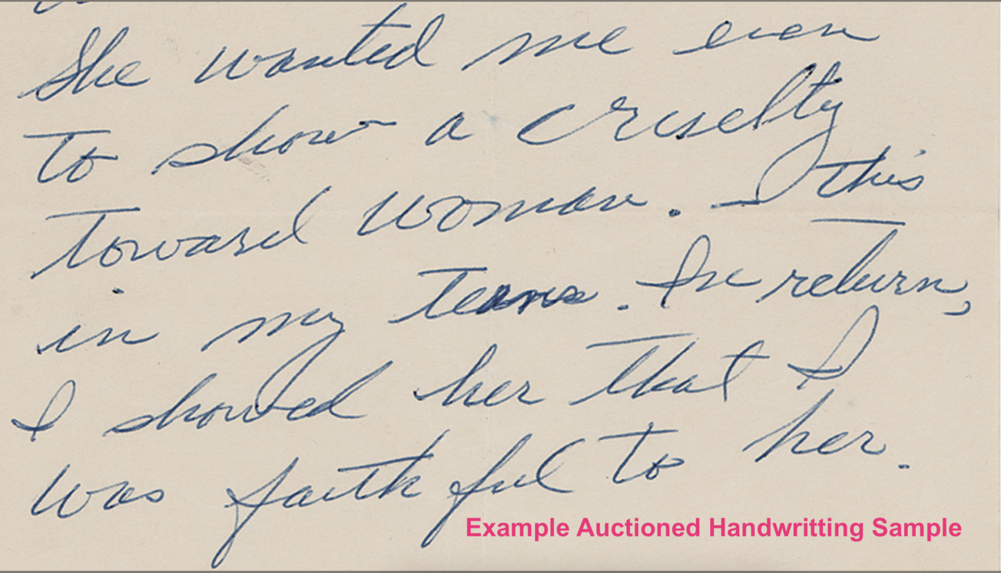Marilyn Monroe Relic Card – Eternal Cuts – Compelling Handwriting Fragment ("day, called")
