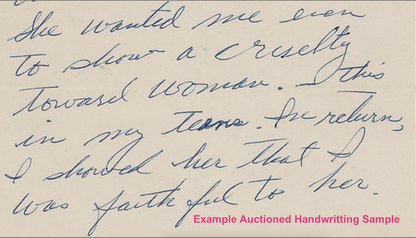 Marilyn Monroe Relic Card – Eternal Cuts – Compelling Handwriting Fragment ("day, called")