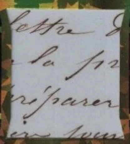 2023 Pieces Of The Past Edgar Degas handwritten letter fragment in Artistry Jumbo Relic frame