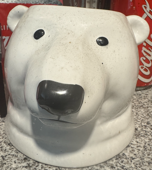 Vintage Coca-Cola Polar Bear Ceramic Mug – Classic Coke Collectible