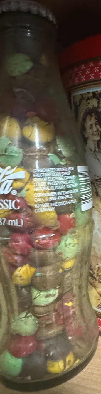 Coca-Cola Glass Bottle Filled w/ Colorful Candy – Unique Novelty Display Piece