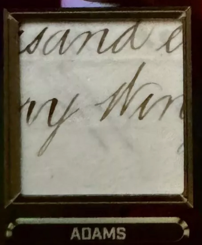 Founding Fathers Triple Manuscript Relic Card – Adams, Hamilton & Hancock – Revolutionary Era Handwriting Collection