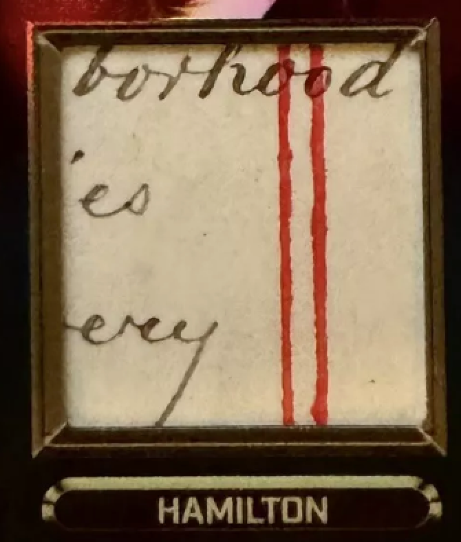 Founding Fathers Triple Manuscript Relic Card – Adams, Hamilton & Hancock – Revolutionary Era Handwriting Collection