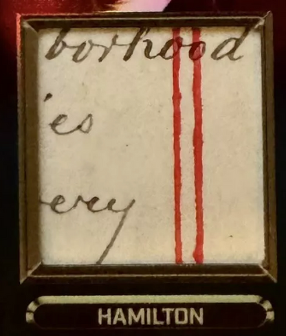 Founding Fathers Triple Manuscript Relic Card – Adams, Hamilton & Hancock – Revolutionary Era Handwriting Collection
