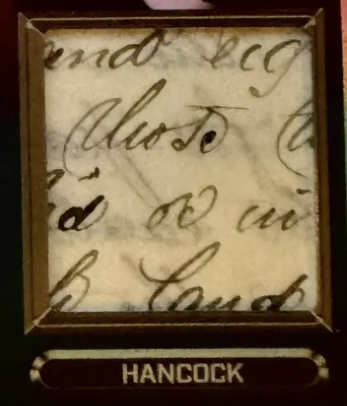 Founding Fathers Triple Manuscript Relic Card – Adams, Hamilton & Hancock – Revolutionary Era Handwriting Collection