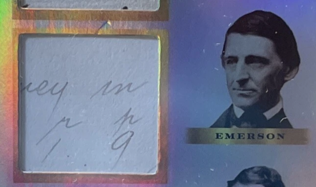Triple Relics: Emerson • Thoreau • Stoker Manuscript Relic Card