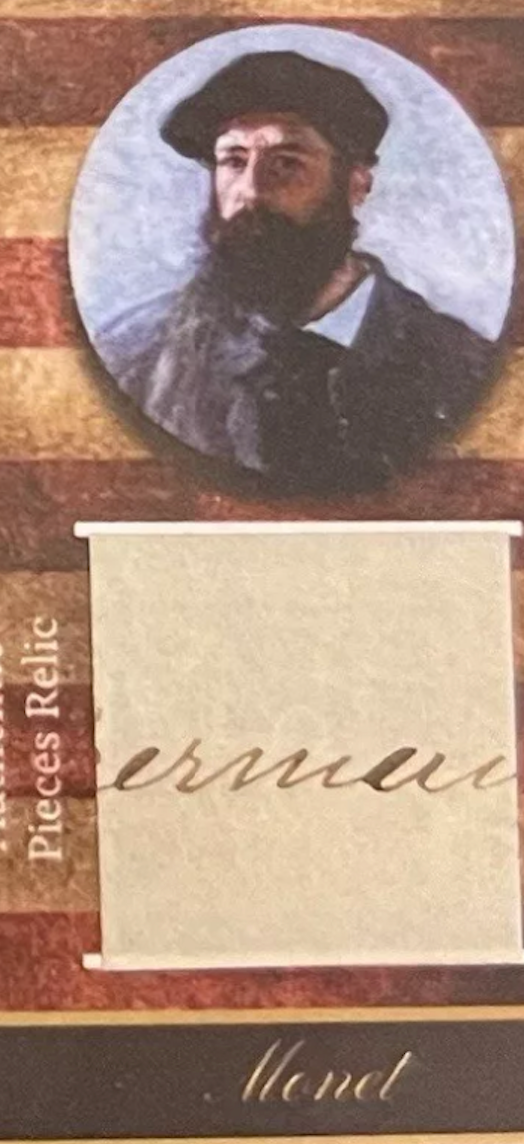 2022 Pieces of the Past Supercharged Edition 6-Way Painters Manuscript Relic – Van Gogh / Picasso / Monet
