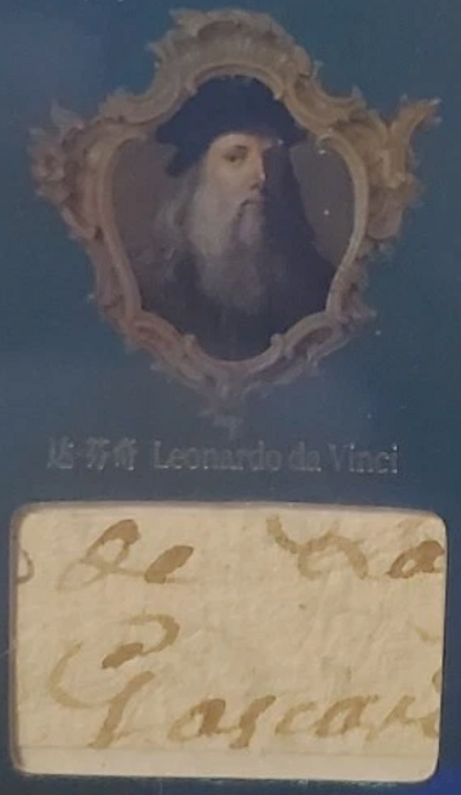 Nikola Tesla relic window with authentic manuscript fragment