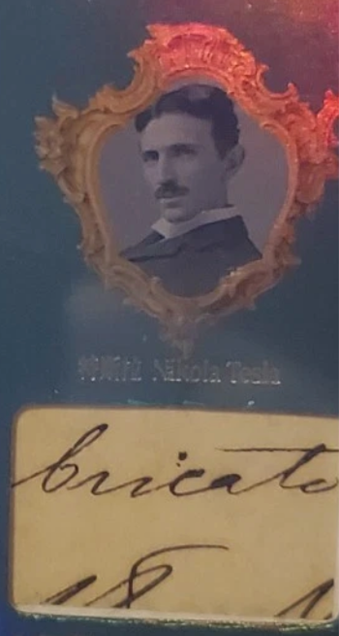 Eternal Triple History Relic Card – full card view featuring da Vinci, Einstein, and Tesla