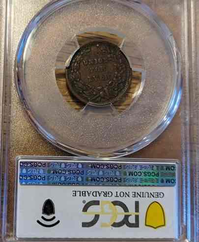 1863 Patriotic Civil War Token featuring Union For Ever Liberty design in protective casing.