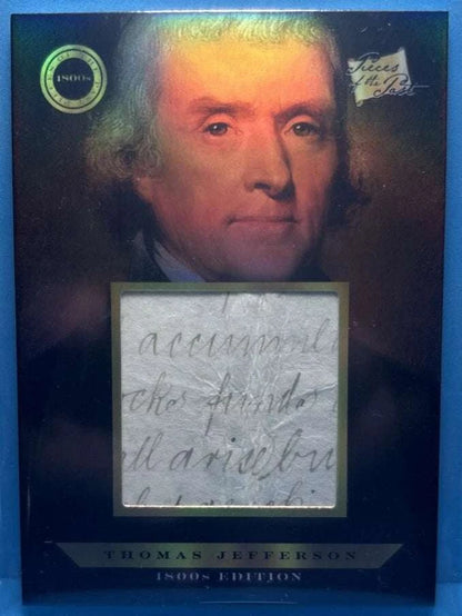 Thomas Jefferson Handwriting Relic Card Lot (4x) – 1800s Edition | Pieces of the Past