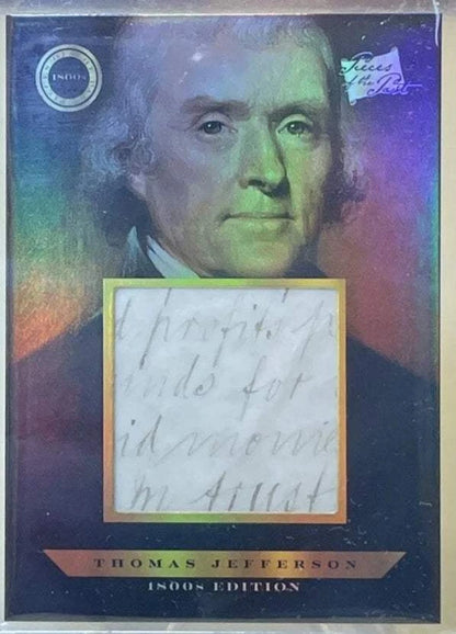 Thomas Jefferson Handwriting Relic Card Lot (4x) – 1800s Edition | Pieces of the Past