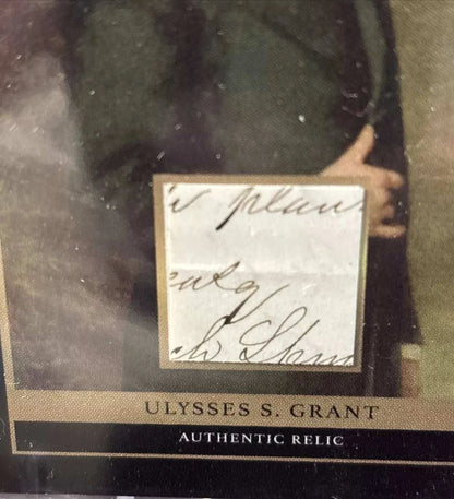 Ulysses S. Grant Relic Card – Authentic Handwriting Fragment – Presidential Signature Cut