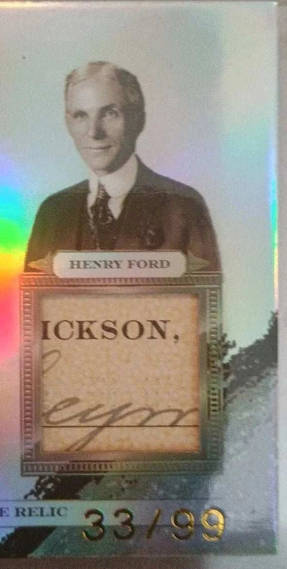 Tesla, Edison & Ford – Triple Cut Relic Card (#33/99, 2023 Bellissimo Edition)
