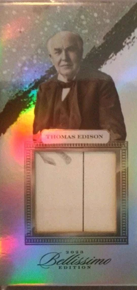 Tesla, Edison & Ford – Triple Cut Relic Card (#33/99, 2023 Bellissimo Edition)