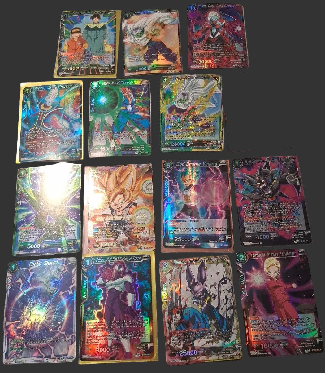 Dragon Ball Super SR / Promo Lot (BT10–BT11 Era) – Beerus, Vegeta, Piccolo, Whis + More