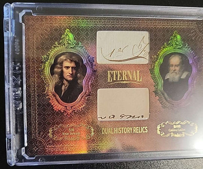 2024 Eternal Cuts Dual History Relics — Galileo Galilei & Isaac Newton Handwritten Manuscripts