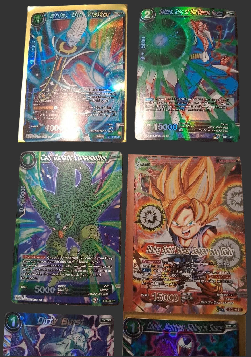 Dragon Ball Super SR / Promo Lot (BT10–BT11 Era) – Beerus, Vegeta, Piccolo, Whis + More