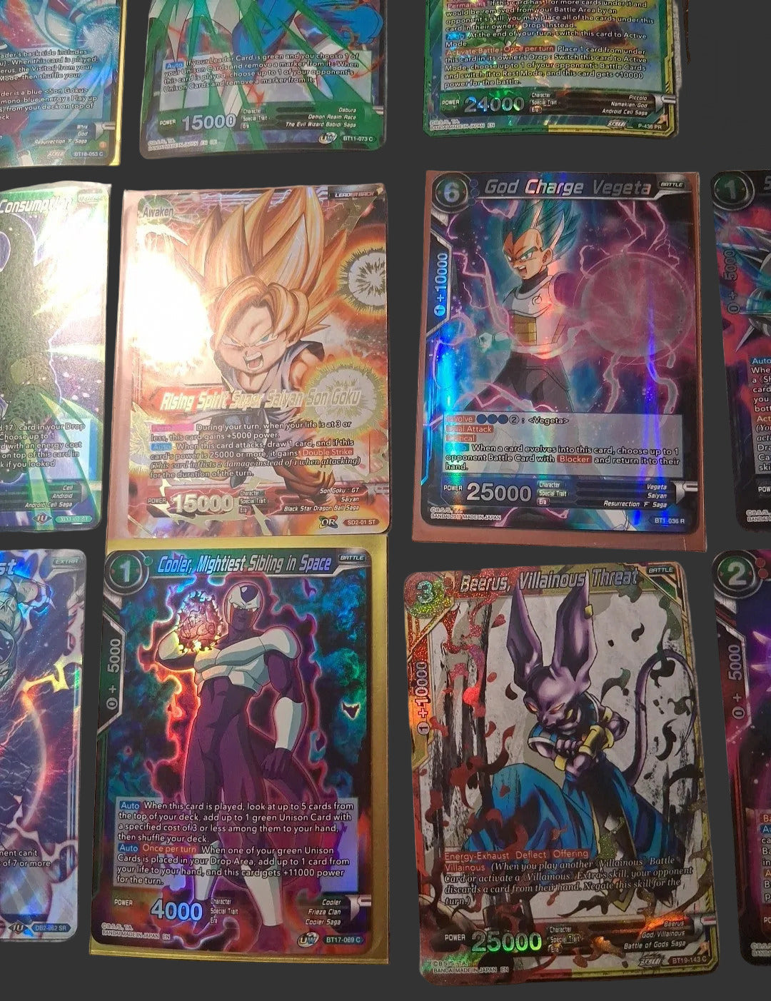 Dragon Ball Super SR / Promo Lot (BT10–BT11 Era) – Beerus, Vegeta, Piccolo, Whis + More