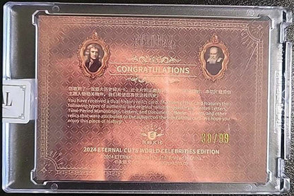 2024 Eternal Cuts Dual History Relics — Galileo Galilei & Isaac Newton Handwritten Manuscripts
