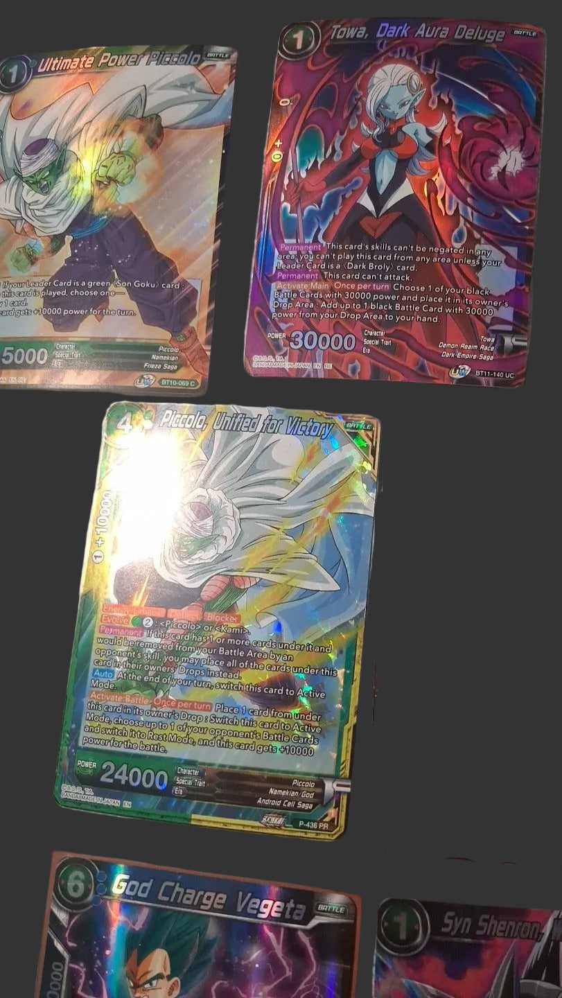 Dragon Ball Super SR / Promo Lot (BT10–BT11 Era) – Beerus, Vegeta, Piccolo, Whis + More