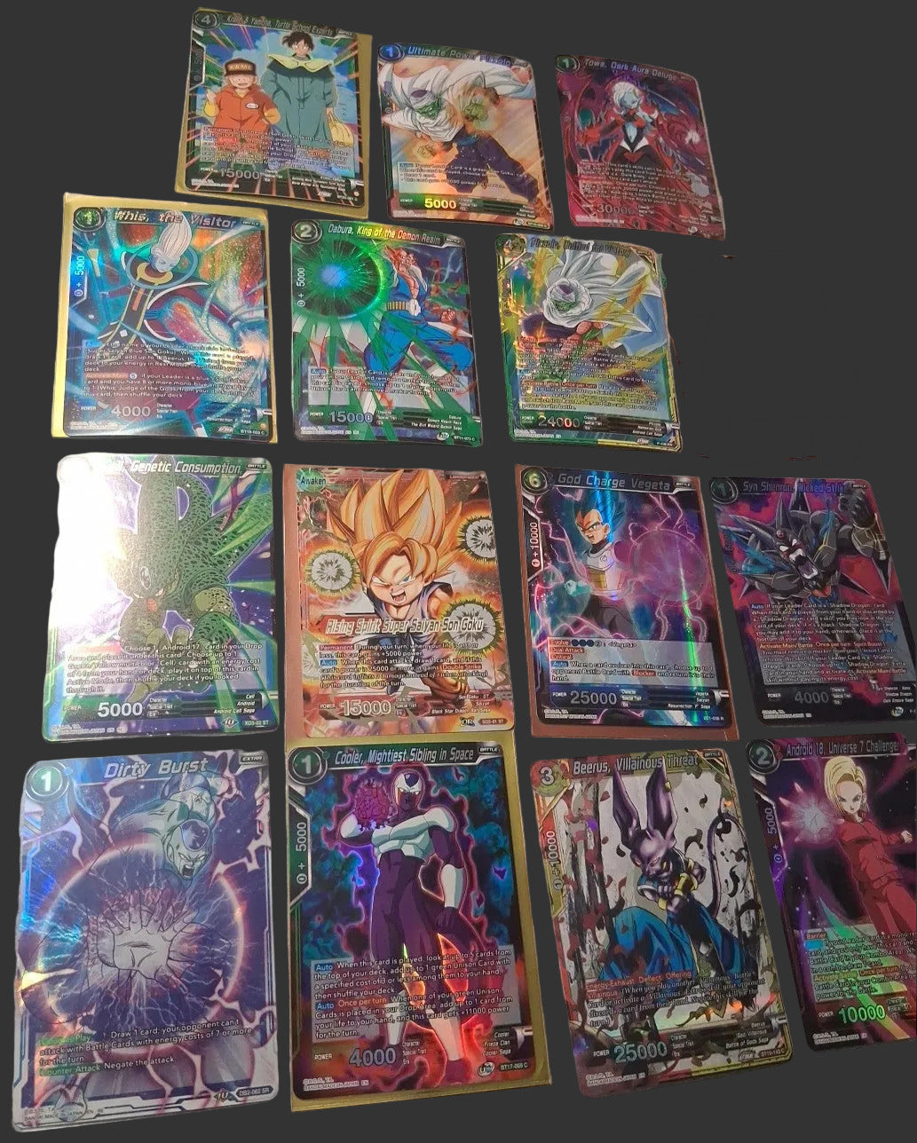Dragon Ball Super SR / Promo Lot (BT10–BT11 Era) – Beerus, Vegeta, Piccolo, Whis + More