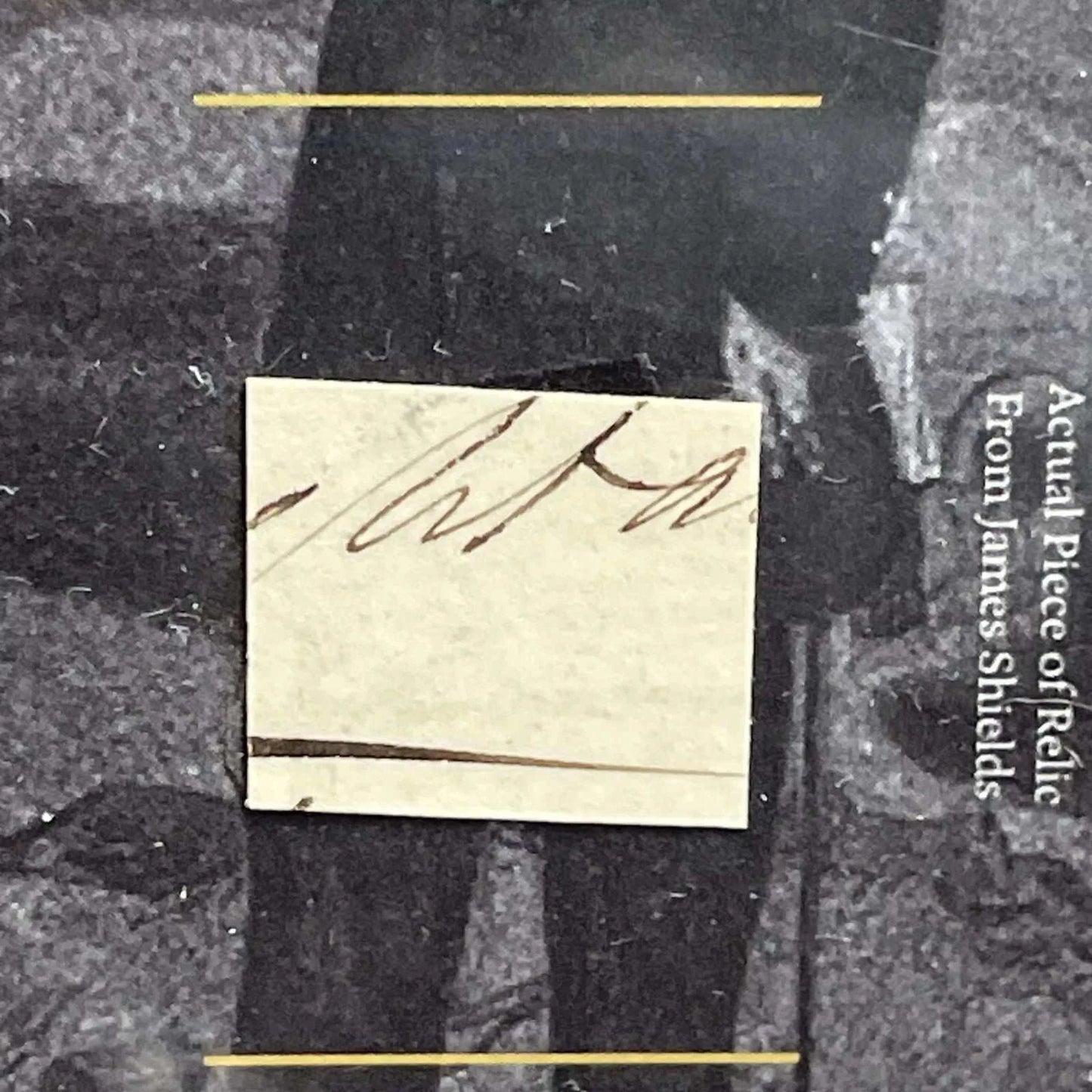 Pieces Of The Past 2018 The Bar Gen. James Shields Relic (Partial Signature!)