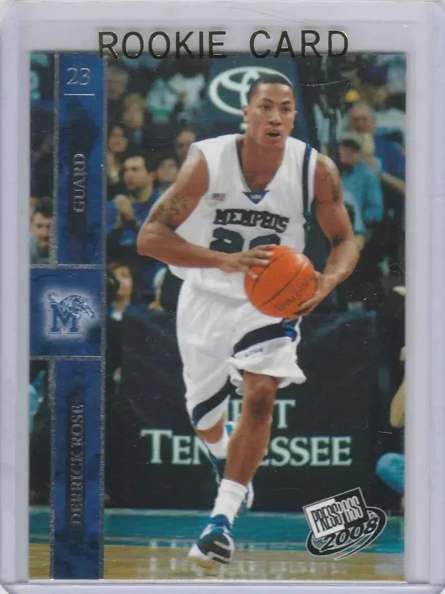 2008 Press Pass - #29 Derrick Rose (RC) Rookie Memphis Tigers card.