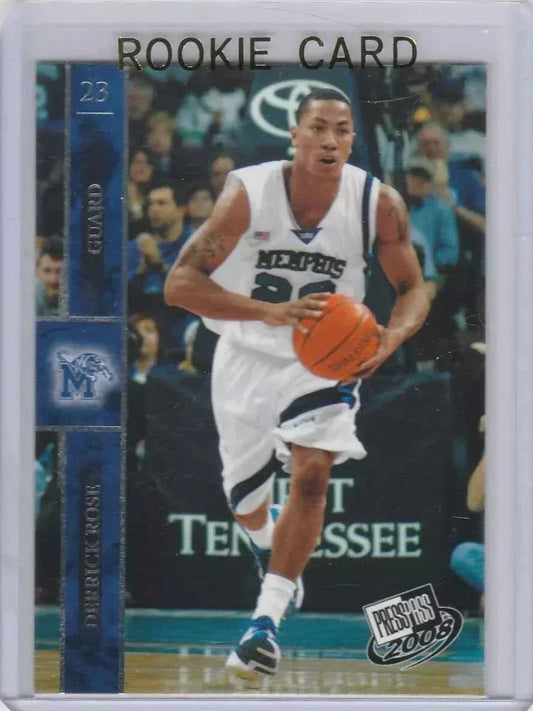 2008 Press Pass - #29 Derrick Rose (RC) Rookie Memphis Tigers card.