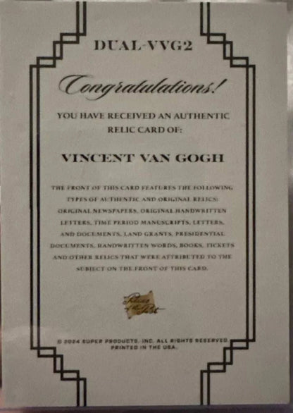 Vincent van Gogh – Relic Handwriting Card Set (French Letters, Emotional Closings)
