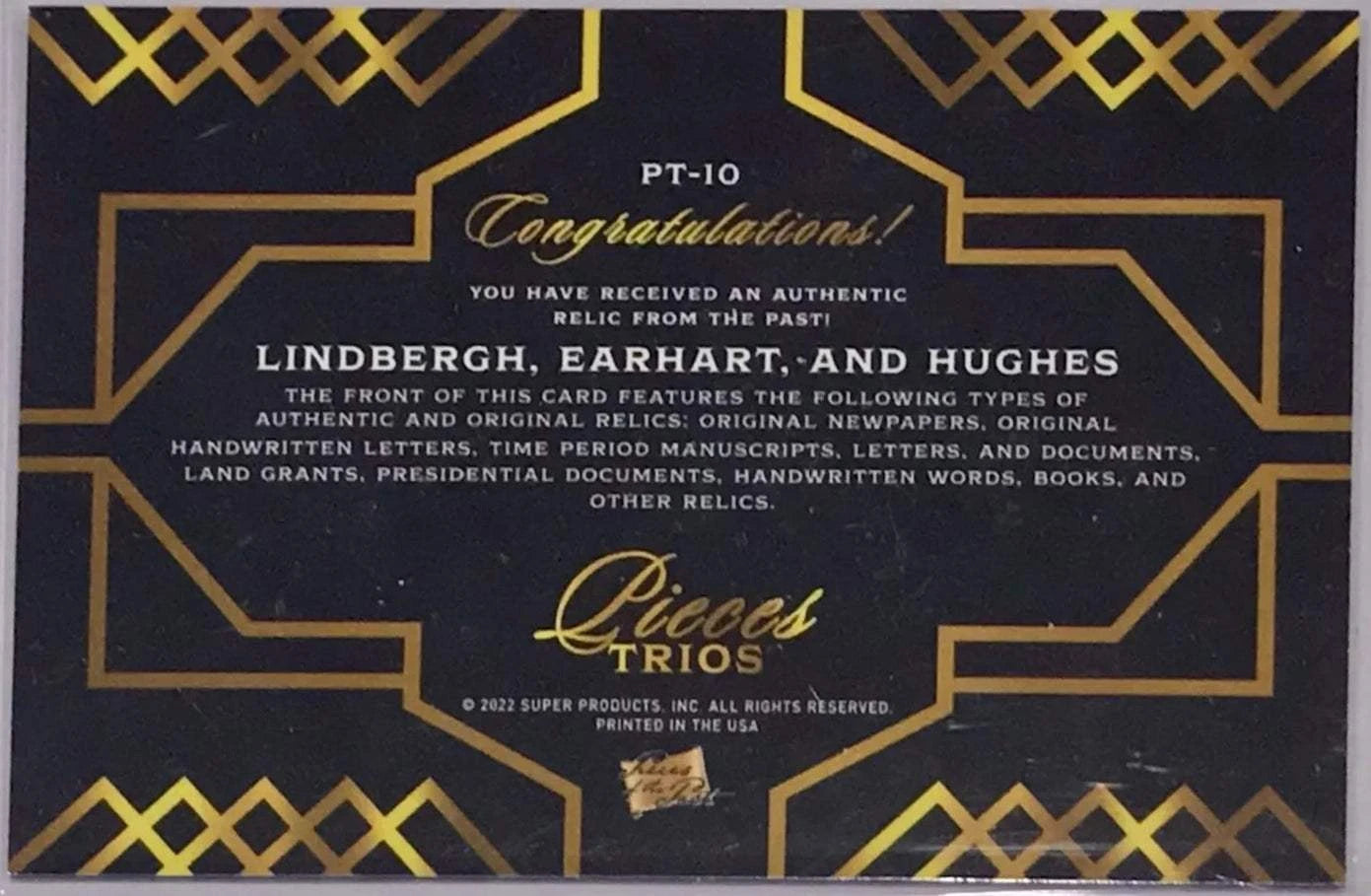 Lindbergh Earhart Hughes Relic Lot (8 Cards) | Pieces Trios | Rare Handwriting & Signature(s) | Laid Paper