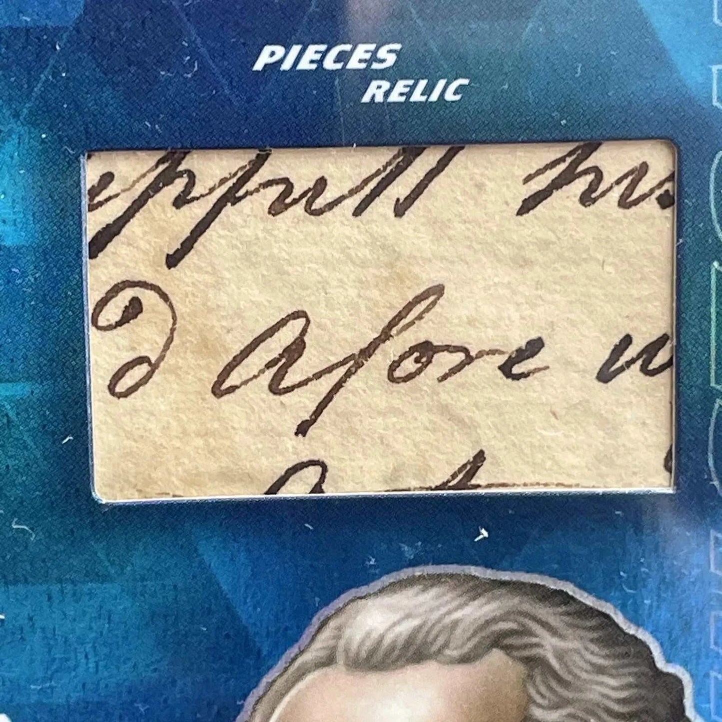 George Washington Handwritten Document Relic — Pieces of the Past — Authentic 18th-Century Script Fragment