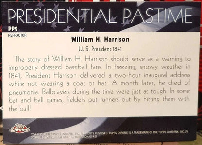 2004 Topps Chrome William H. Harrison Refractor #PP9 – 9th President