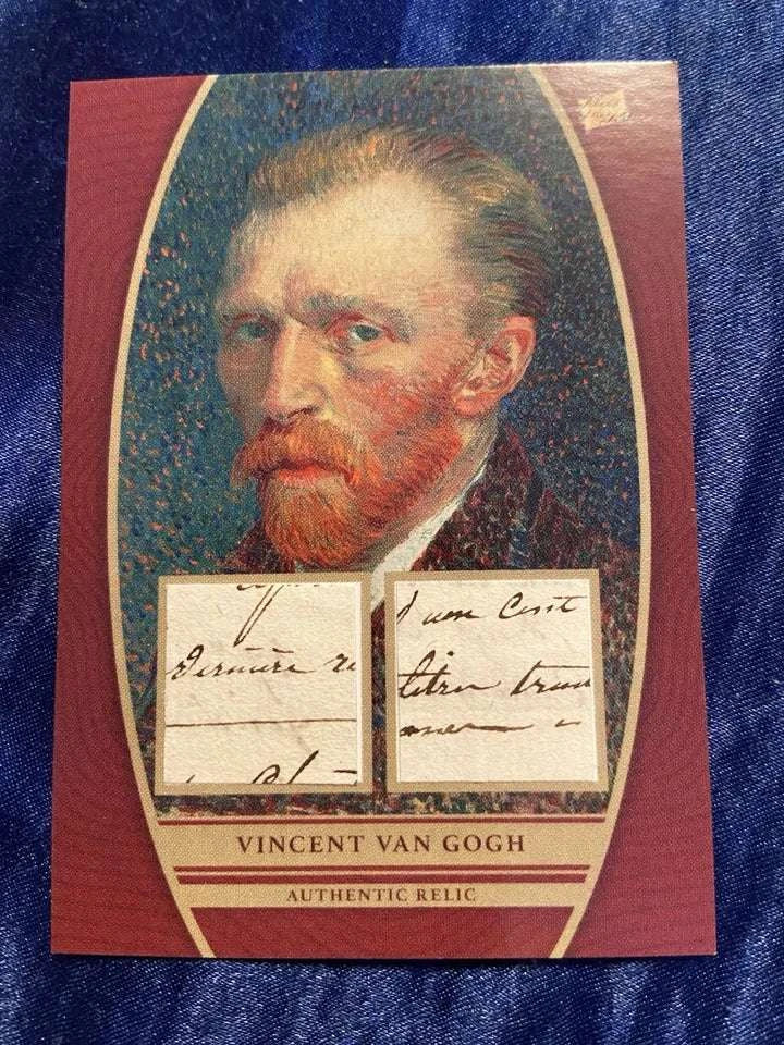 Vincent van Gogh – Relic Handwriting Card Set (French Letters, Emotional Closings)